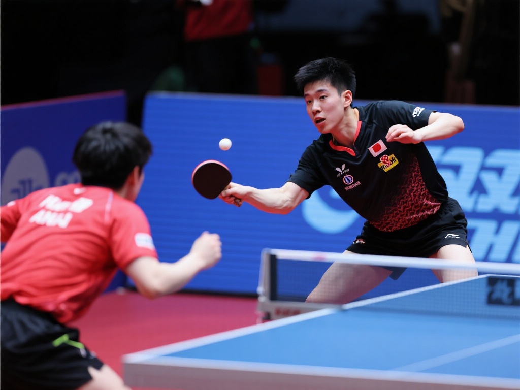 张本智和不敌林昀儒 无缘晋级第三轮 这场比赛中,林昀儒展现了令人叹服的技术与