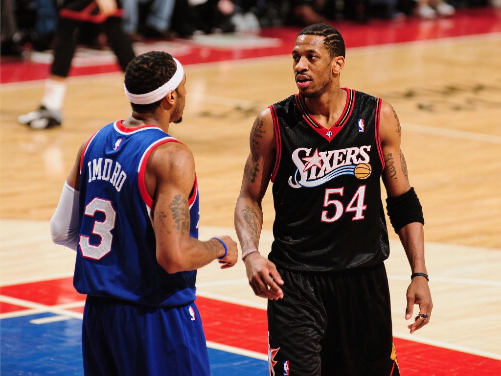 艾弗森初见效应:小莫忆砍54分初识超巨之威 篮球世界里,有些名字注定成为经典。对于许